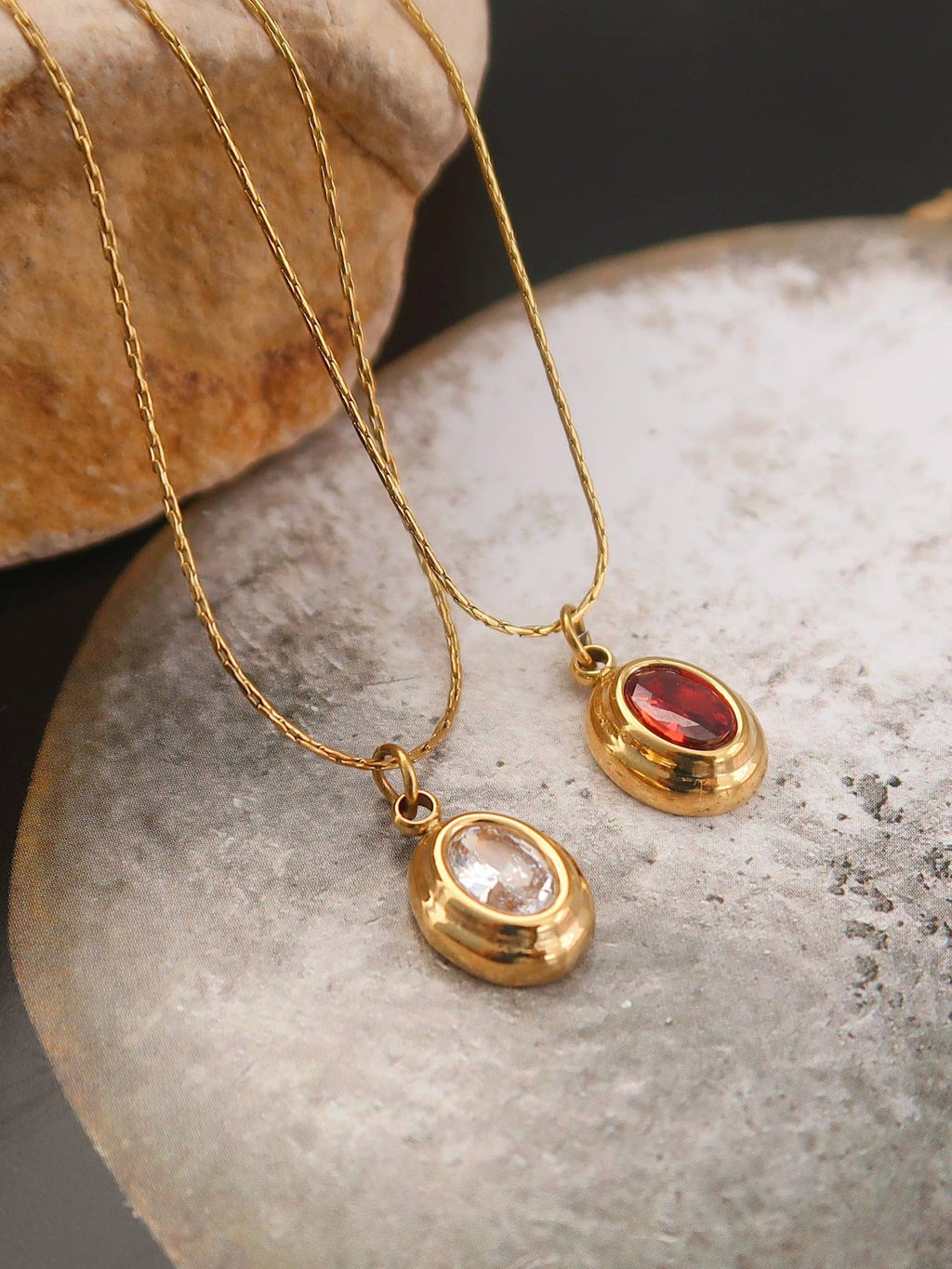 Cornelia 18K Gold Non-Tarnish Gemstone Necklace