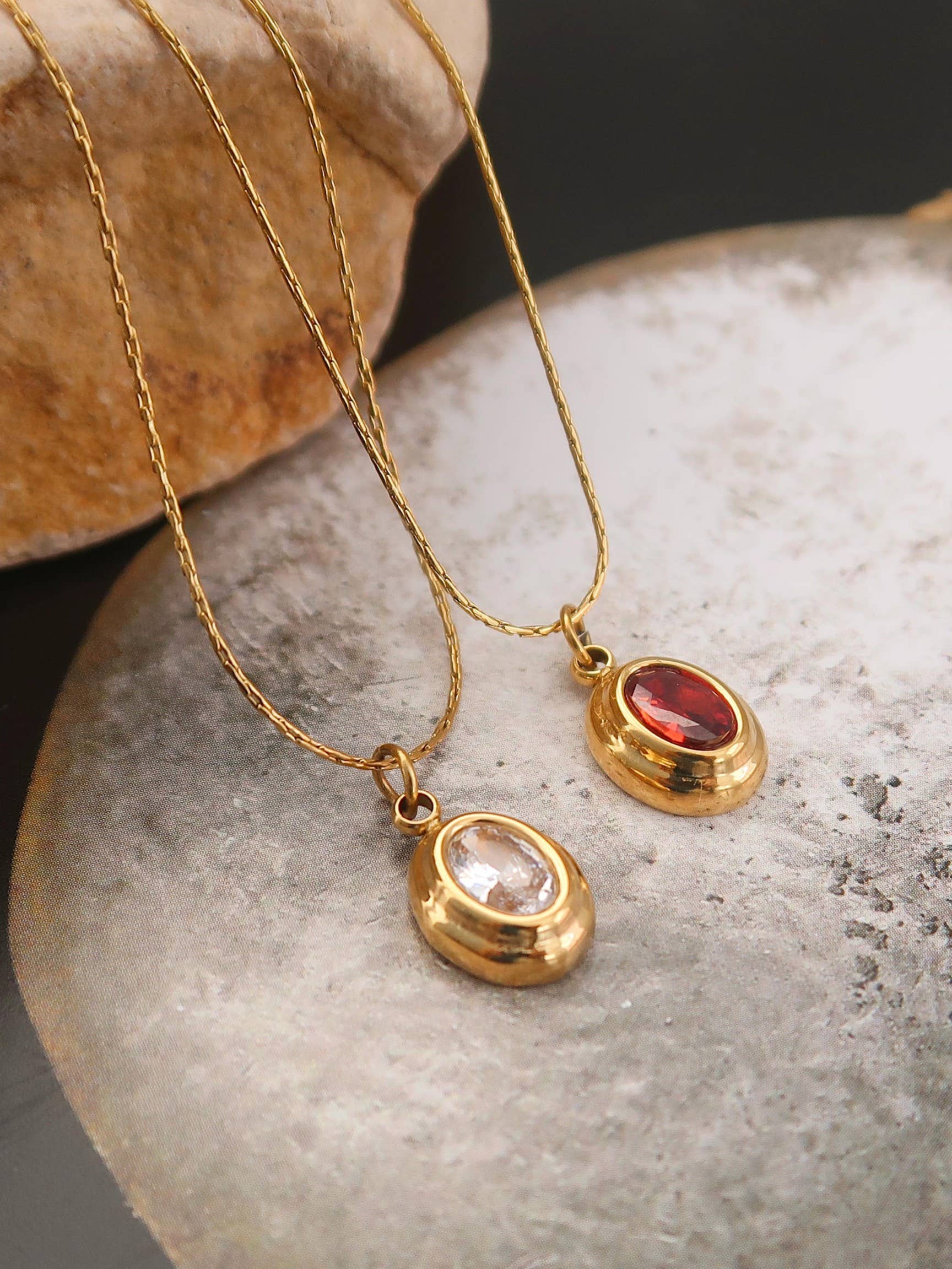 Cornelia 18K Gold Non-Tarnish Gemstone Necklace