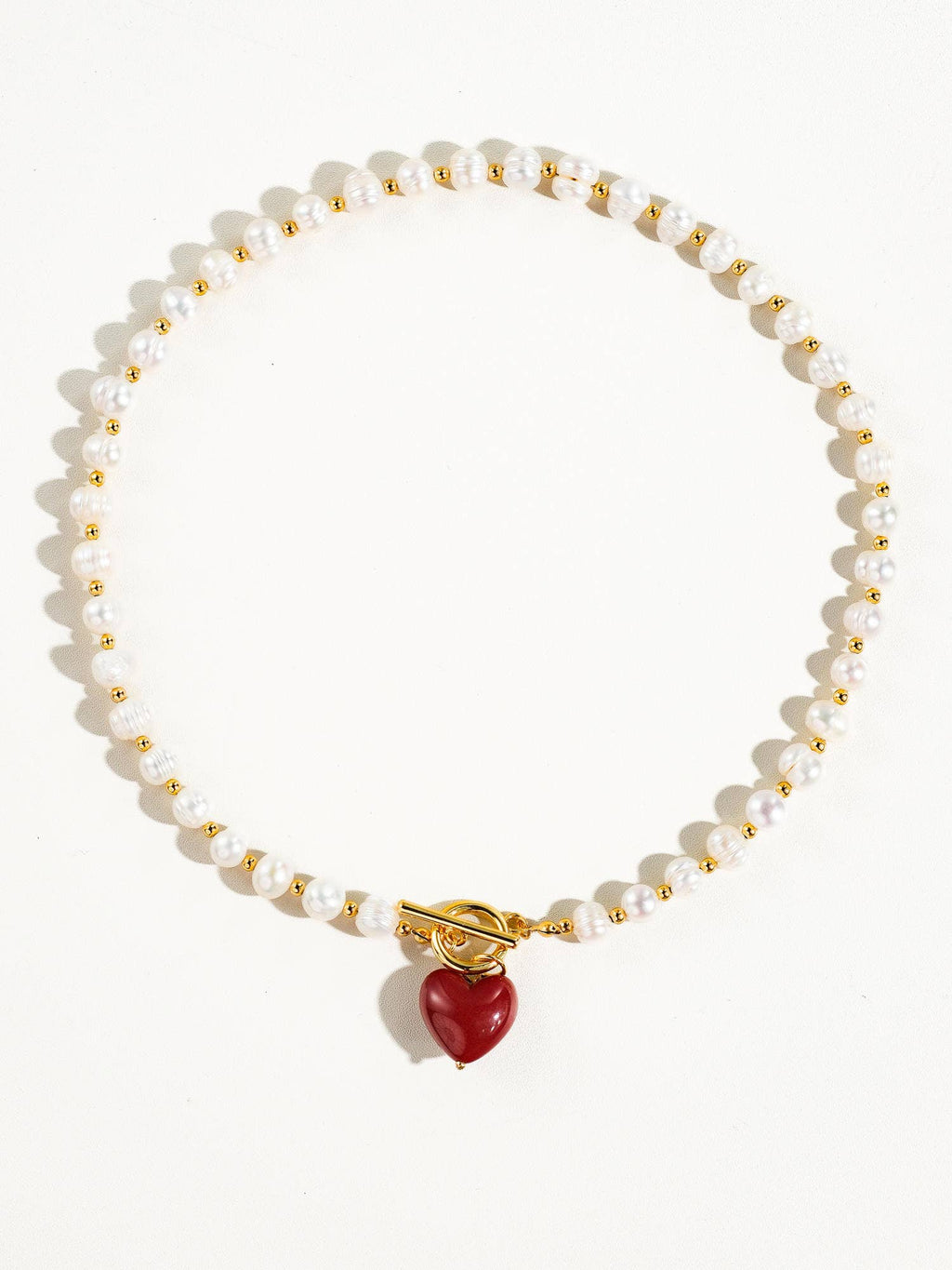 Flânerie by MAIQ - Wren Vintage Natural Pearl Heart Necklace: White