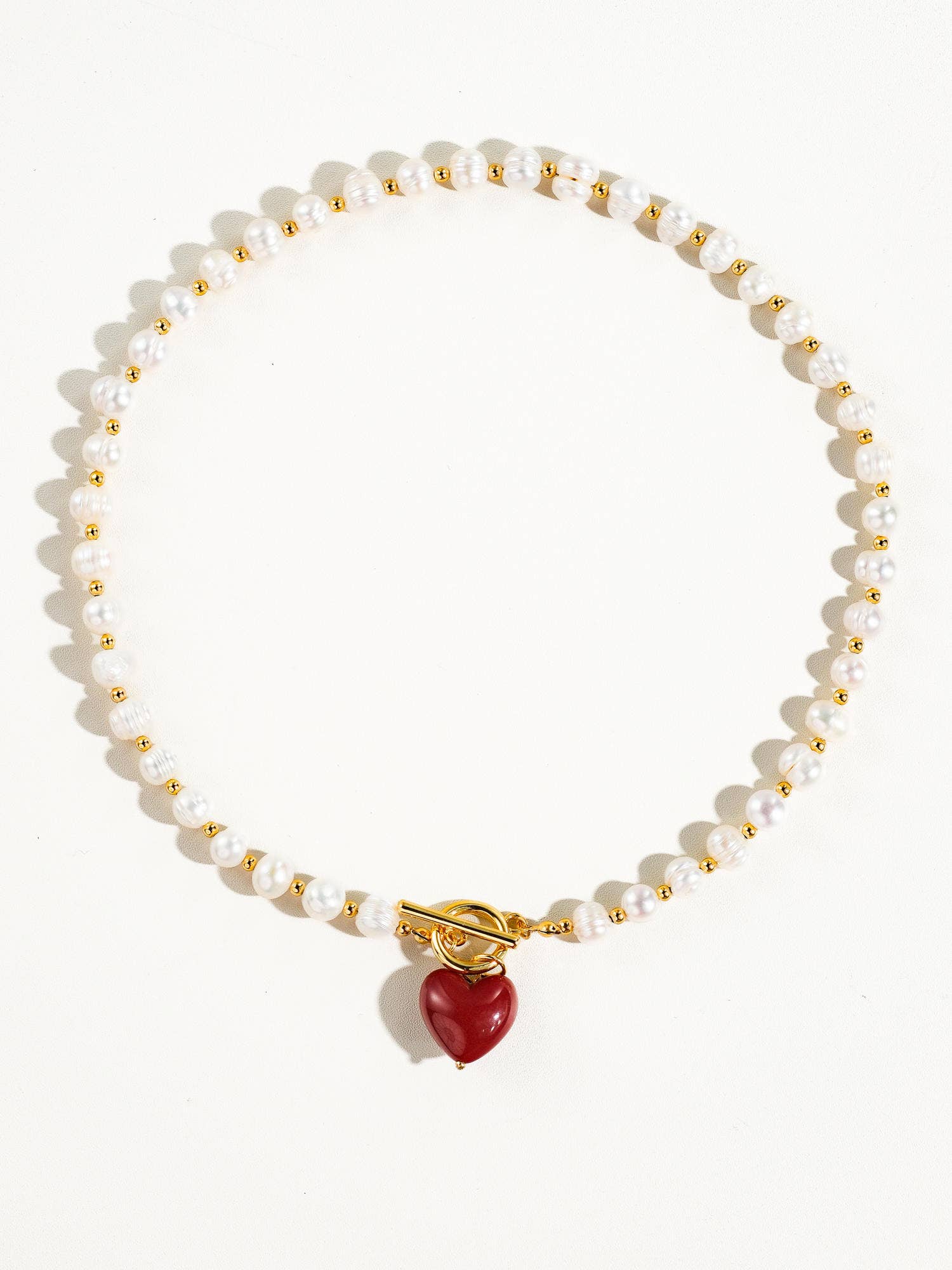 Flânerie by MAIQ - Wren Vintage Natural Pearl Heart Necklace: White