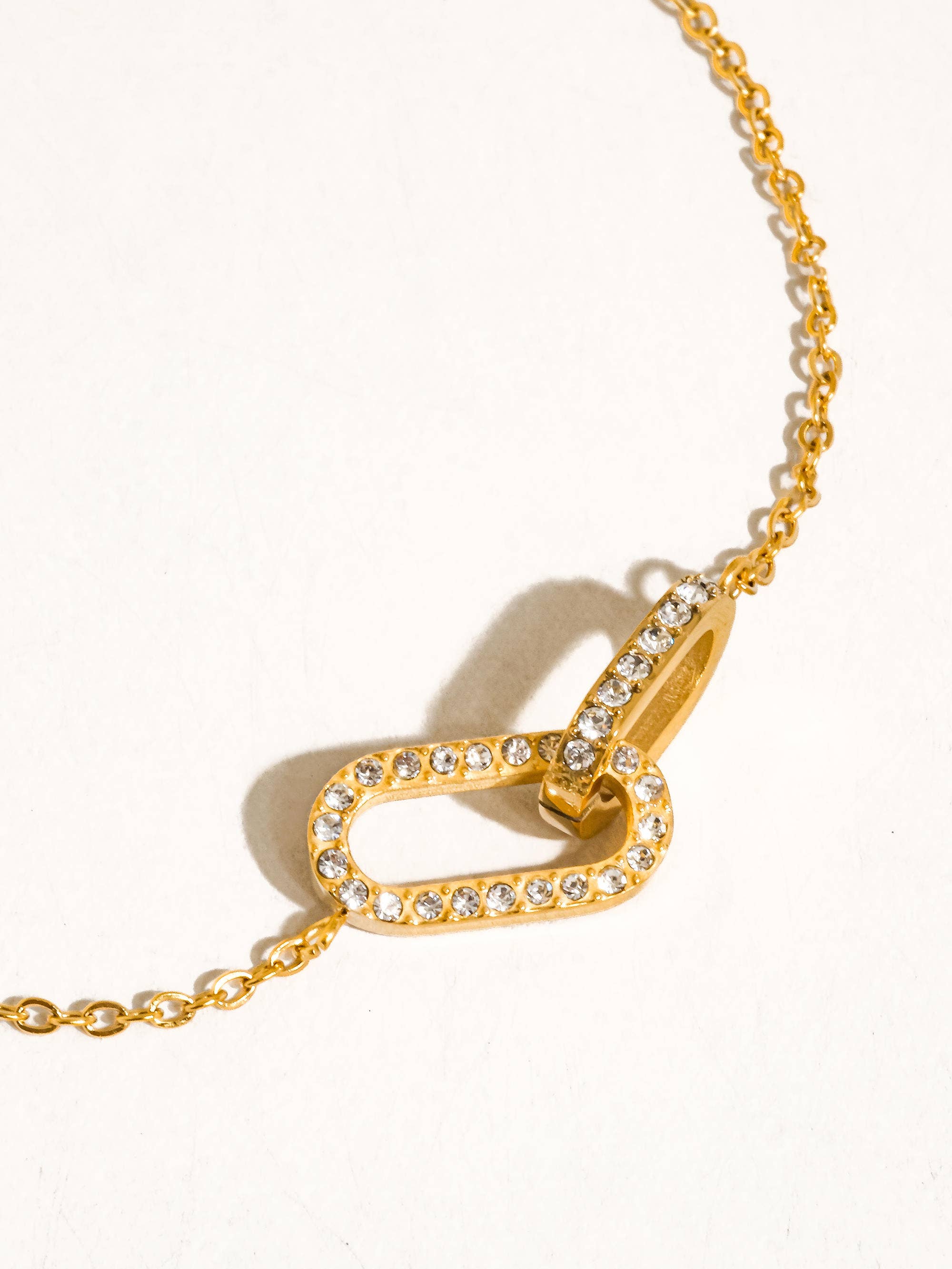 Flânerie by MAIQ - Priamo 18K Gold Non-Tarnish CZ Chain Necklace: Silver