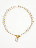 Flânerie by MAIQ - Wren Vintage Natural Pearl Heart Necklace: White