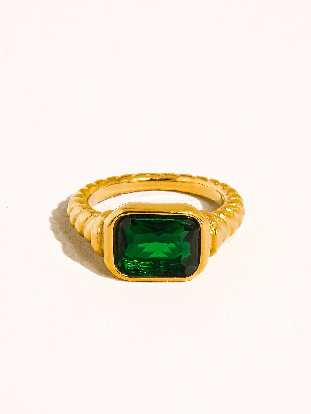 Flânerie by MAIQ - Laverne 18K Gold Non-Tarnish CZ Cocktail Ring: Pink