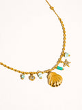 Sumner 18K Non-Tarnish Shell and Star Necklace